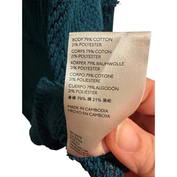 ✌️ 2/$40 ✌️ We The Free Womens Teal Chevron Knit V-Neck Sweater Top Size S - Picture 7 of 8